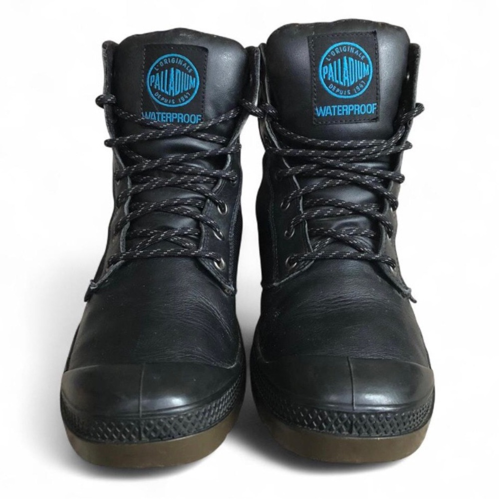 Palladium Waterproof Women's Black Leather Ankle Boots